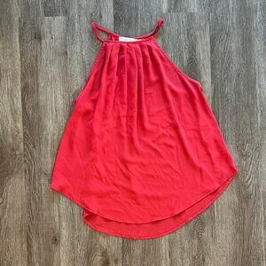 NWT Lush Halter High Neck Swing Tank Top Red/Orange Size Small